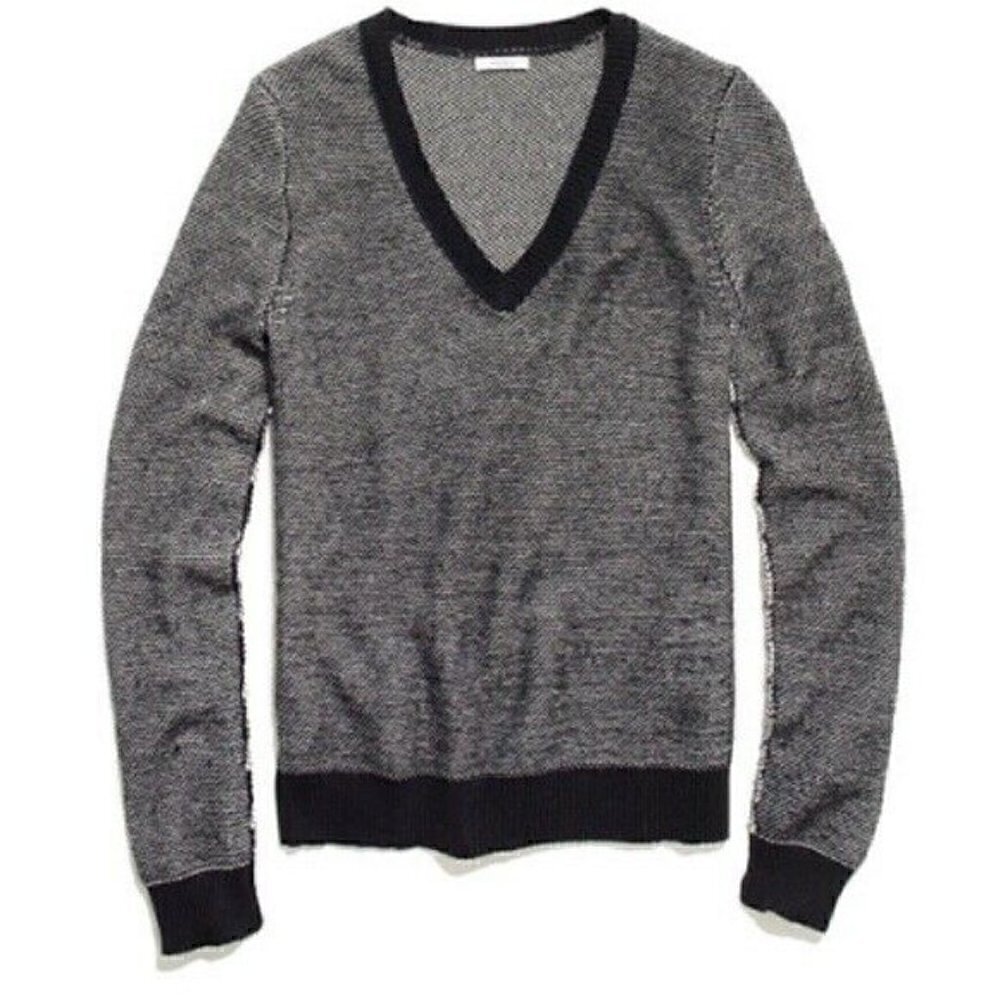 WALLACE Black V-Neck Sweater Madewell Knit XS